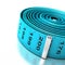 Blue plastic tape measure