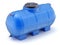 Blue plastic water cistern