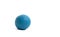 Blue plasticine ball on white background