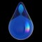 Blue poison drop oil droplet toxin glossy. Liquid danger infection