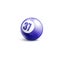 Blue pool and billiard ball with number 37 written inside white circle