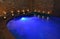 Blue pool with lights