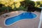 Blue Pool, Red Tiles Terrace, Modern Home Backyard, Holidays and Golf