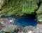 The blue pool at the Riuwaka Resurgence