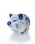 Blue porcelain pig