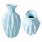Blue porcelain vases for flowers from different angles