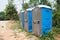 Blue Port Potties or Portable Toilets