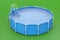 Blue Portable Outdoor Round Swimming Water Pool with Ladder. 3d