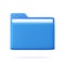 Blue portfolio folder 3d icon