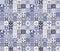 Blue Portuguese tiles pattern - Azulejos vector, fashion interior design tiles