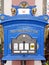 Blue postbox. Germany