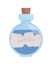 Blue potion bottle semi flat color vector item