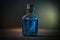 Blue potion magical liquid restore health in a bottle Made with Generative AI