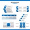 Blue presentation templates Abstract Infographic elementsflat design set for brochure flyer leaflet marketing