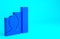 Blue Productive human icon isolated on blue background. Idea work, success, productivity, vision and efficiency concept