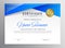 Blue professional diploma certificate design