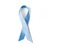 Blue prostate cancer awareness ribbon