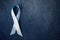 Blue prostate cancer awareness ribbon