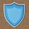 Blue protection shield icon