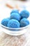 Blue Protein Energy Balls with Coconut