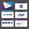 Blue purple Abstract Brochure report flyer magazine presentation element template a4 size set for advertising marketing website