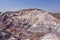 Blue and purple badlands at the Blue Mesa Trail in Petrified Forest National Park outside of Holbrook, Arizona