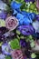 Blue and purple bridal bouquet