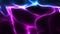 Blue and Purple Color Abstract Sine Magic Wave Hypnotic Seamless Looped Composition. Glowing Neon Particles Wave.