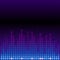 Blue and purple digital equalizer background