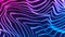 Blue purple flowing refracted neon waves abstract video animation