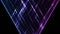 Blue purple glowing neon triangle abstract tech motion background
