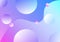 Blue and Purple Gradient Background with Colorful Curves and Circles