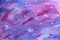 Blue, purple, red, white texture abstract acrylic painting on canvas copy space background. Art creative brushstroke