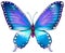 Blue and Purple Steampunk Butterfly Isolated – AI Generated 3D Illustration