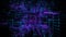 Blue purple wireframe visual design background 3d rendering