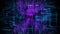 Blue purple wireframe visual design background 3d rendering