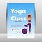 Blue and Purple Yoga Class Flyer Design