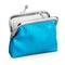 Blue purse isolated on white