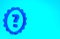 Blue Question mark icon isolated on blue background. FAQ sign. Copy files, chat speech bubble and chart. Minimalism