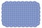 Blue Quilted Eyelet Lace Place Mat