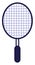 Blue racket, illustration, vector