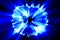 Blue rays, big plasma blast. Illustration