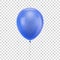 Blue realistic balloon.