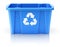 Blue recycle crate