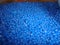 Blue recycled polyethylene pellet