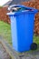 Blue recycling container