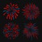 Blue and red abstract firework 4 style vector design