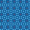 Blue and red beautiful floral and beaded structures in a seamless pattern