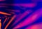 Blue and red gradient light. Palm tree leaves and podiums in neon lights on abstract background. Trendy geometric shapes