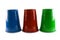 Blue Red and Green Party Cups